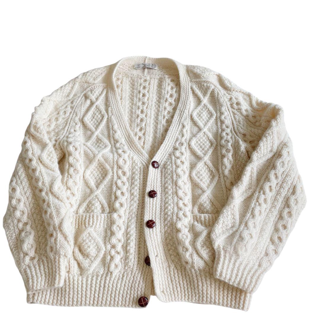ATHENA DESIGNSアランニットMADE IN IRELAND XL