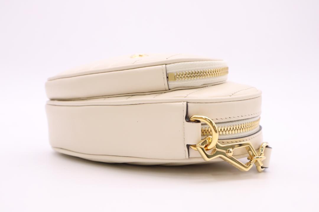 GUCCI ショルダーバッグ インターロッキングG ミニハート アイボリー A