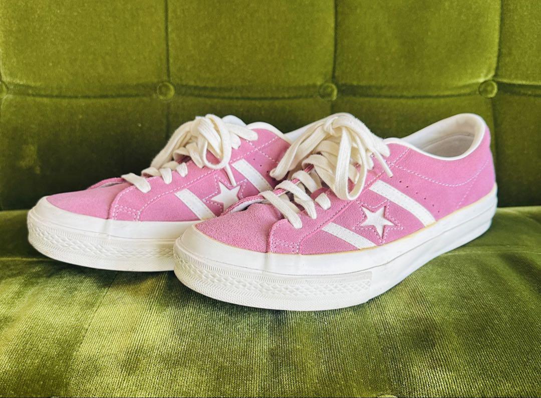 美品 CONVERSE◆STAR&BARS OX/スエード ダスティピンク