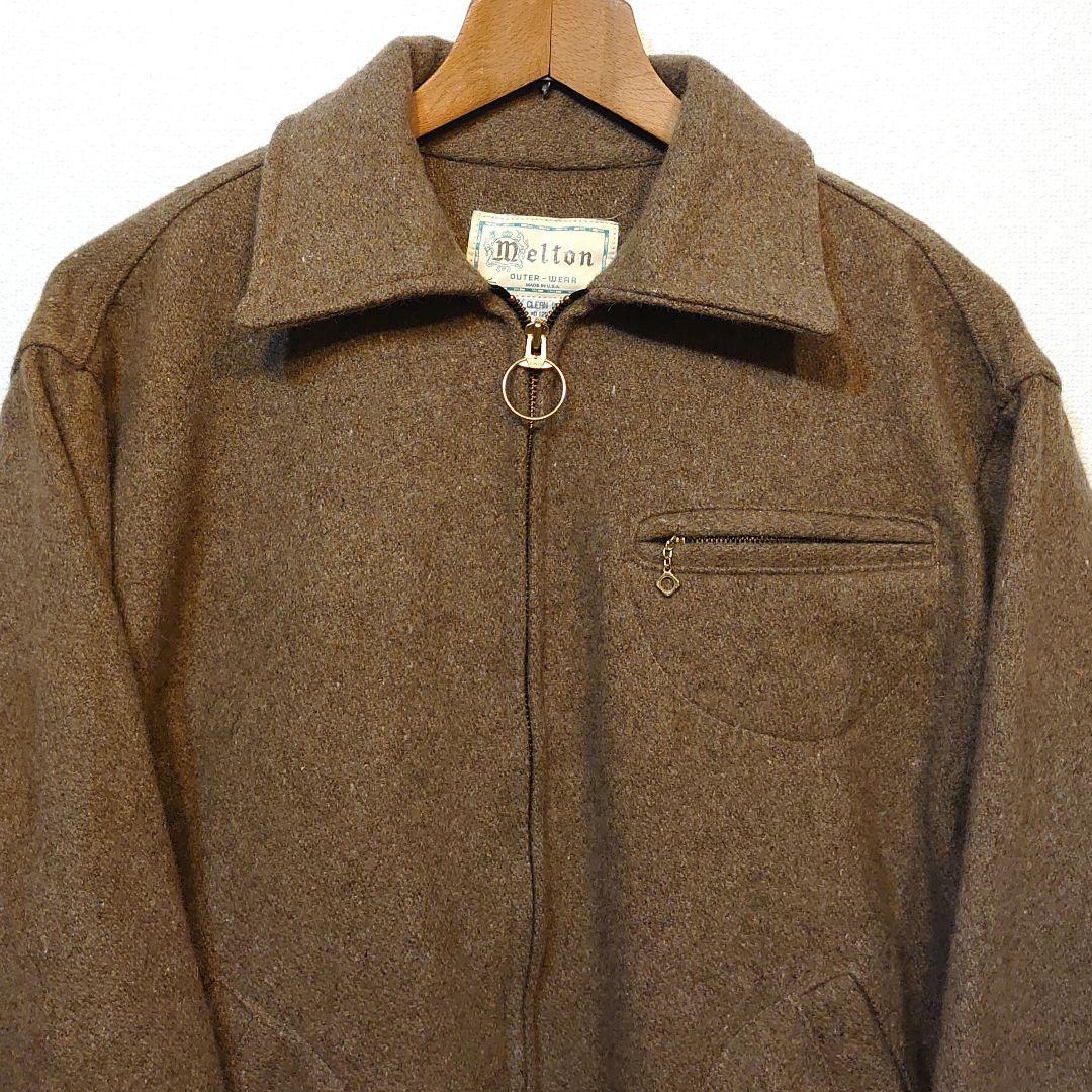 90s melton WoolsportsJKT Vintage スポジャケ