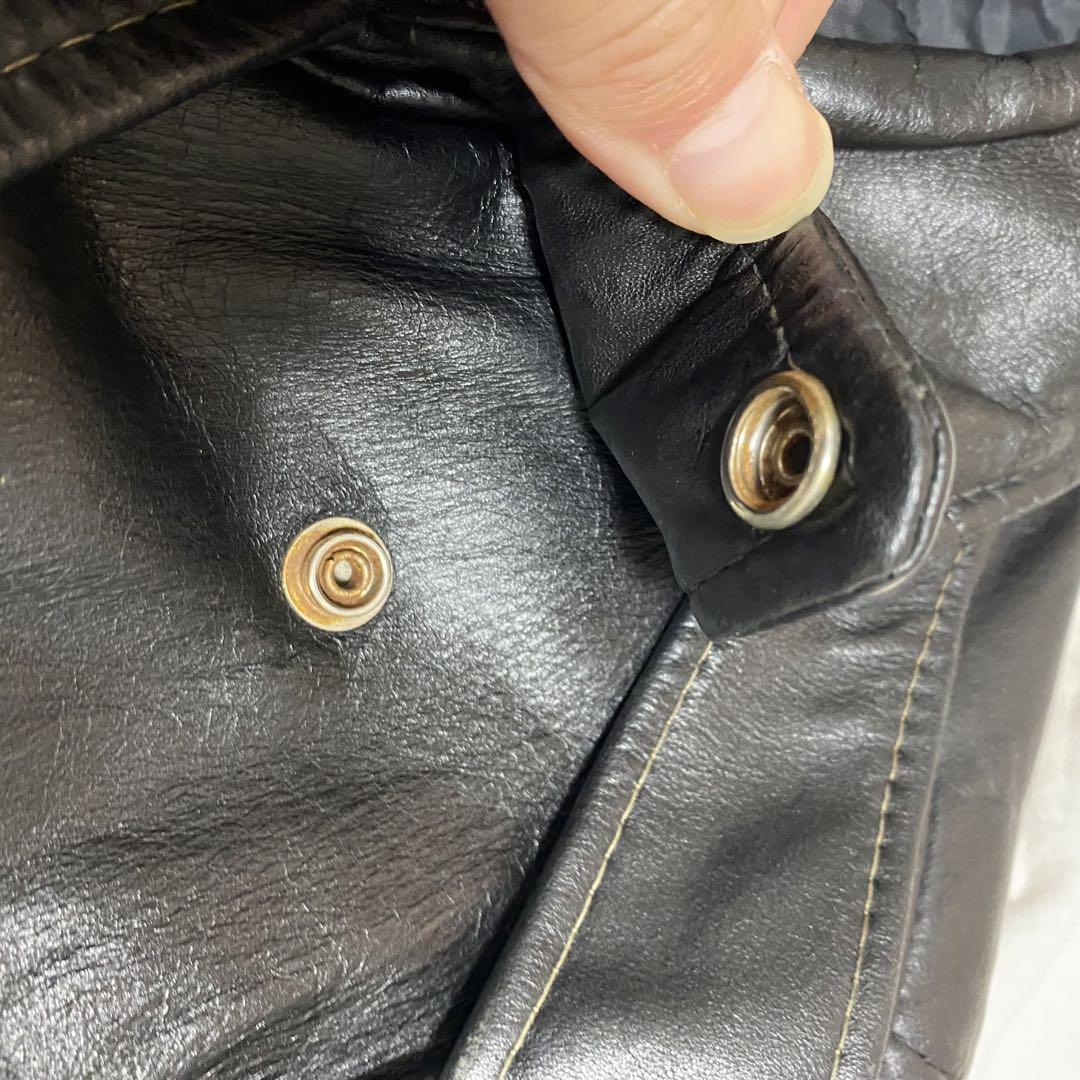 70s VINTAGE Lesco leather ダブル ライダースジャケット