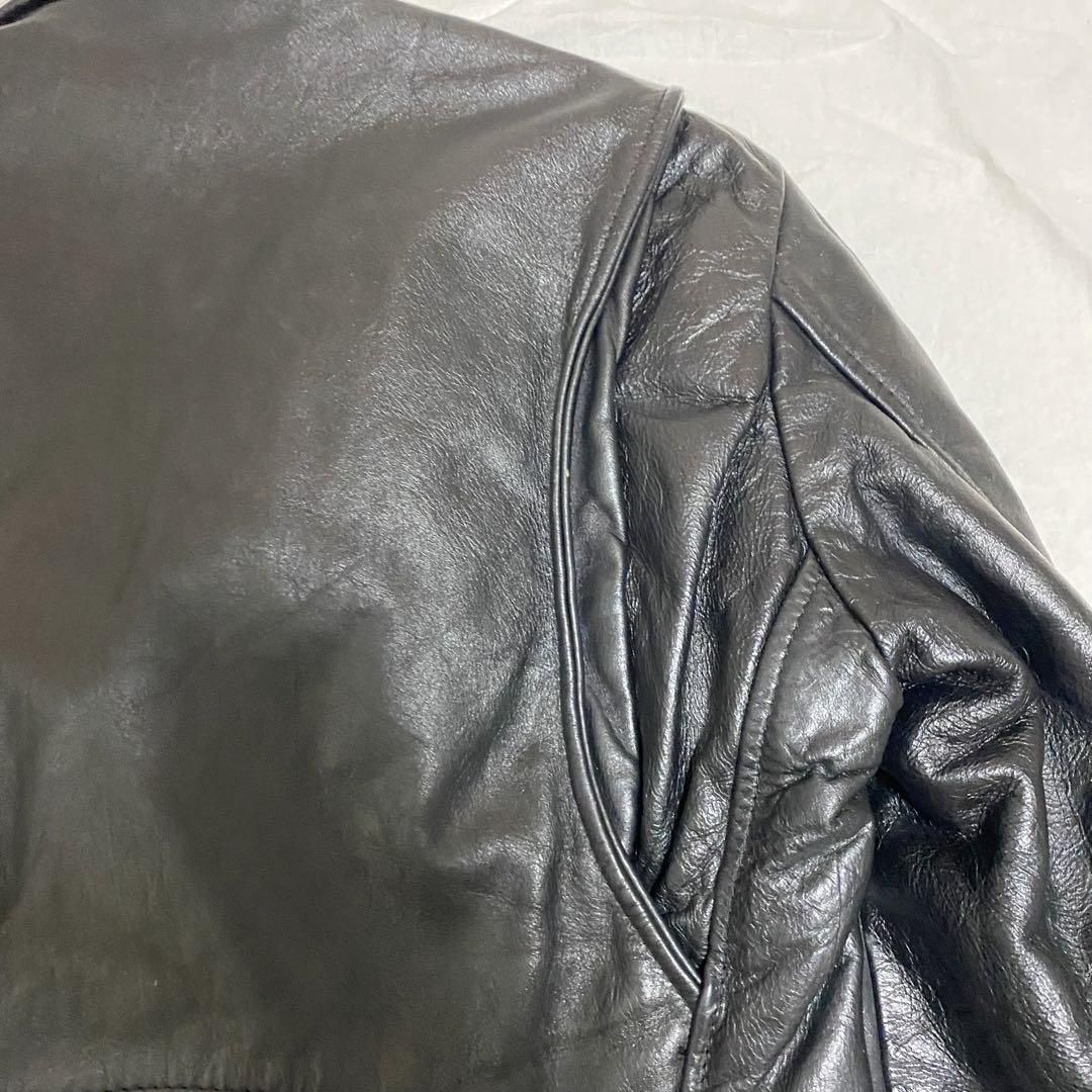 70s VINTAGE Lesco leather ダブル ライダースジャケット