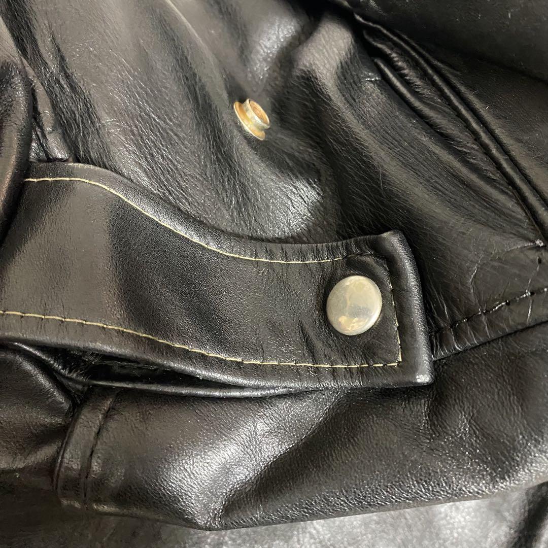 70s VINTAGE Lesco leather ダブル ライダースジャケット