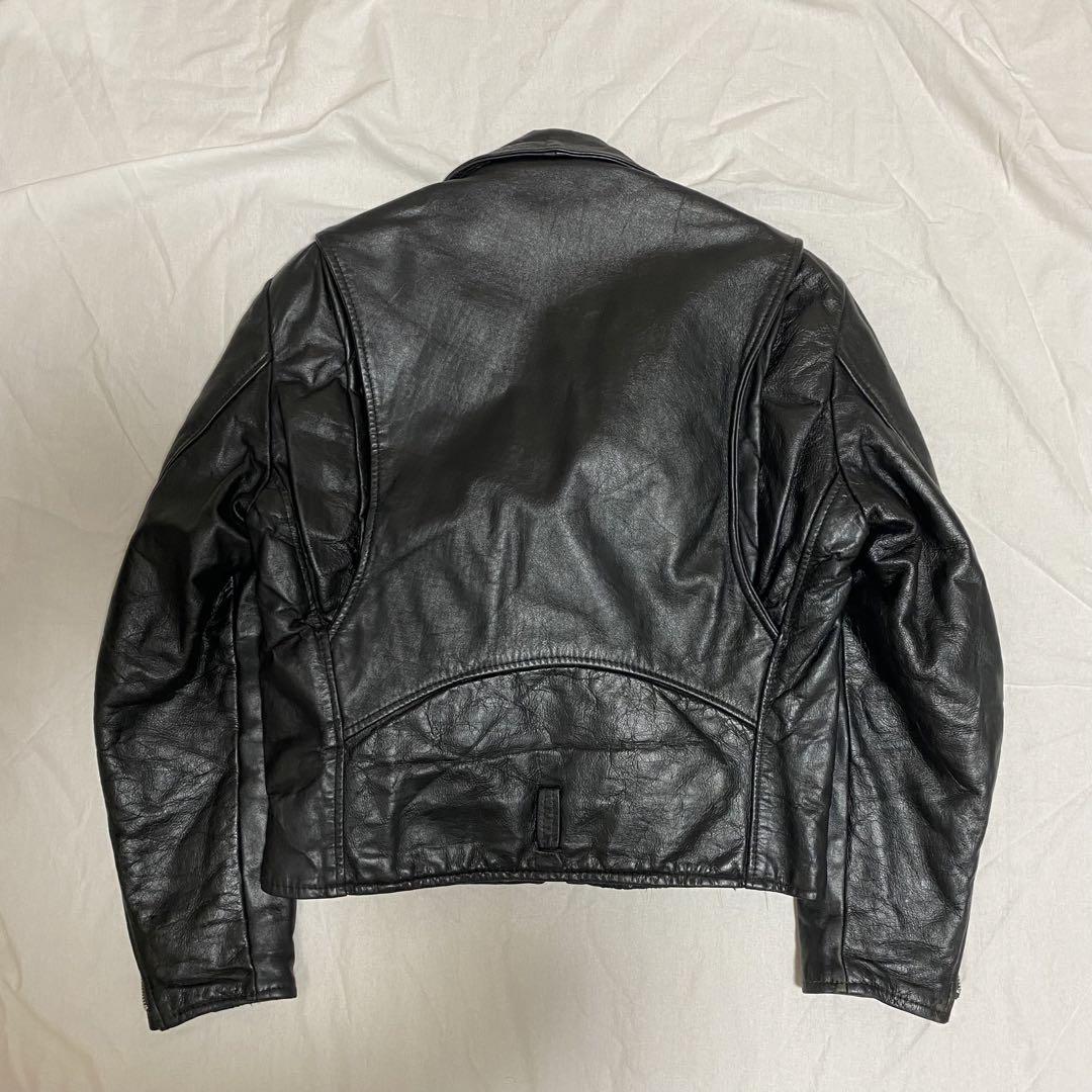 70s VINTAGE Lesco leather ダブル ライダースジャケット
