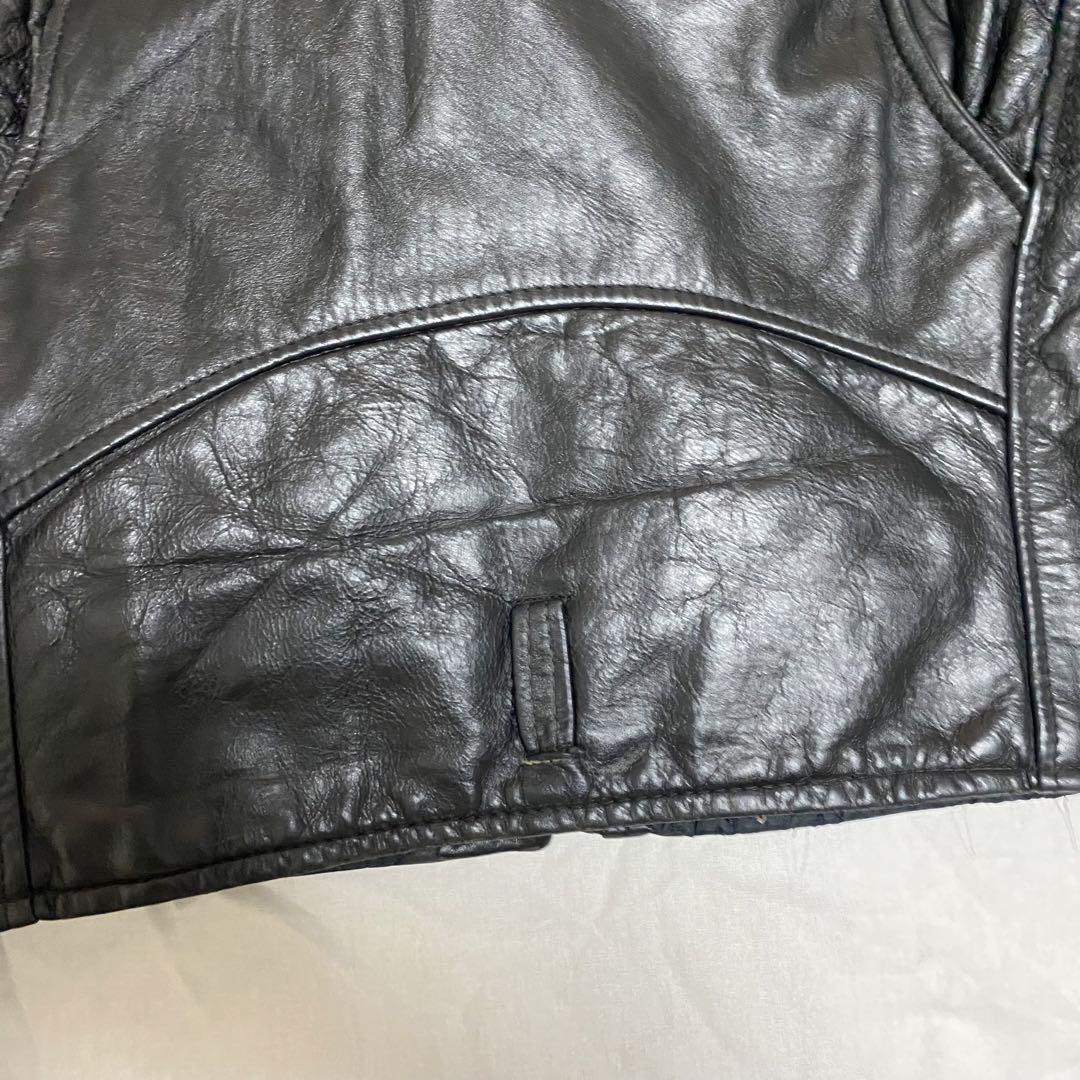70s VINTAGE Lesco leather ダブル ライダースジャケット