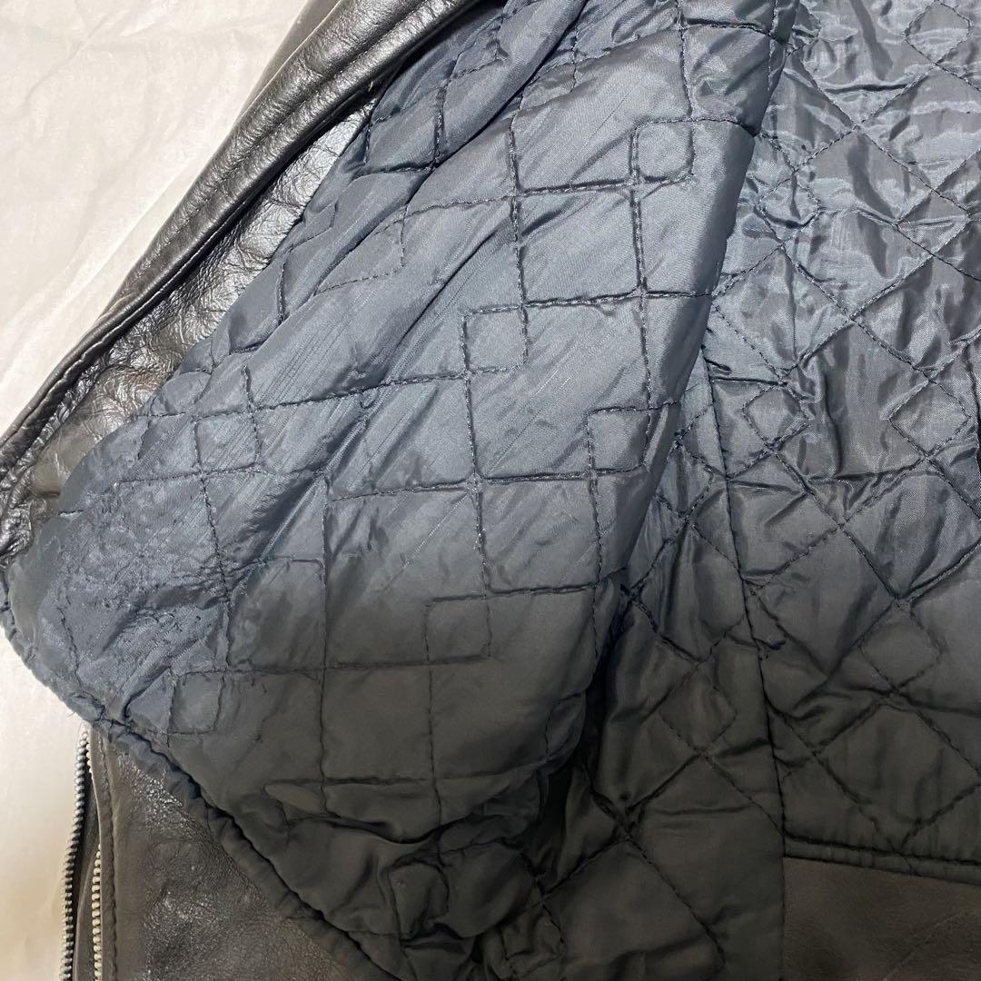 70s VINTAGE Lesco leather ダブル ライダースジャケット