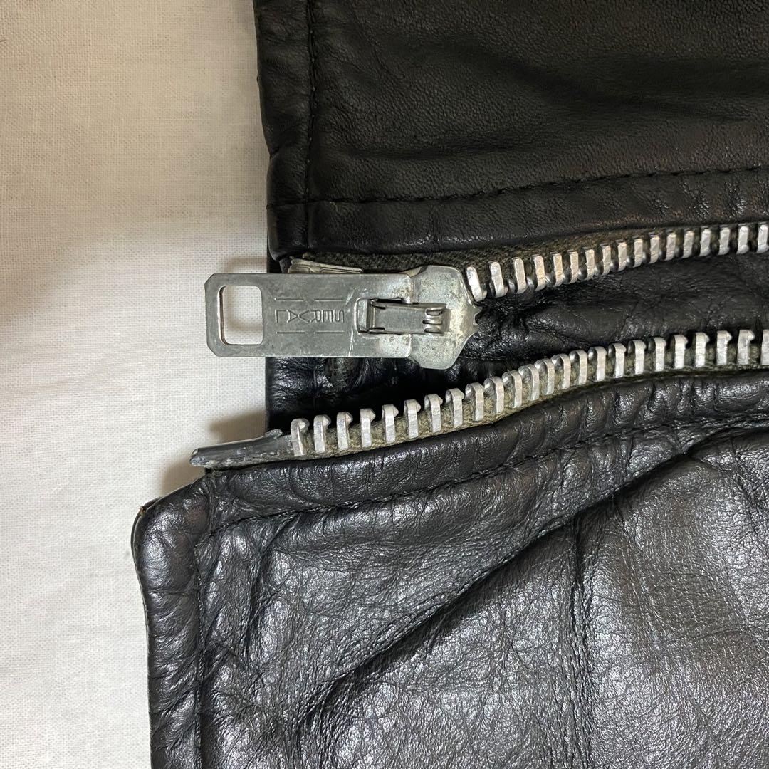 70s VINTAGE Lesco leather ダブル ライダースジャケット