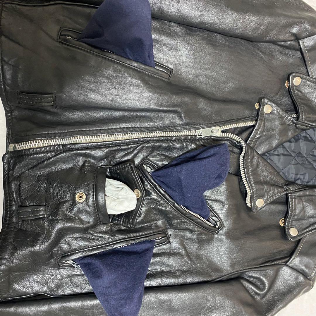70s VINTAGE Lesco leather ダブル ライダースジャケット