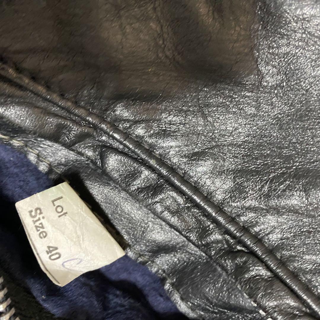 70s VINTAGE Lesco leather ダブル ライダースジャケット