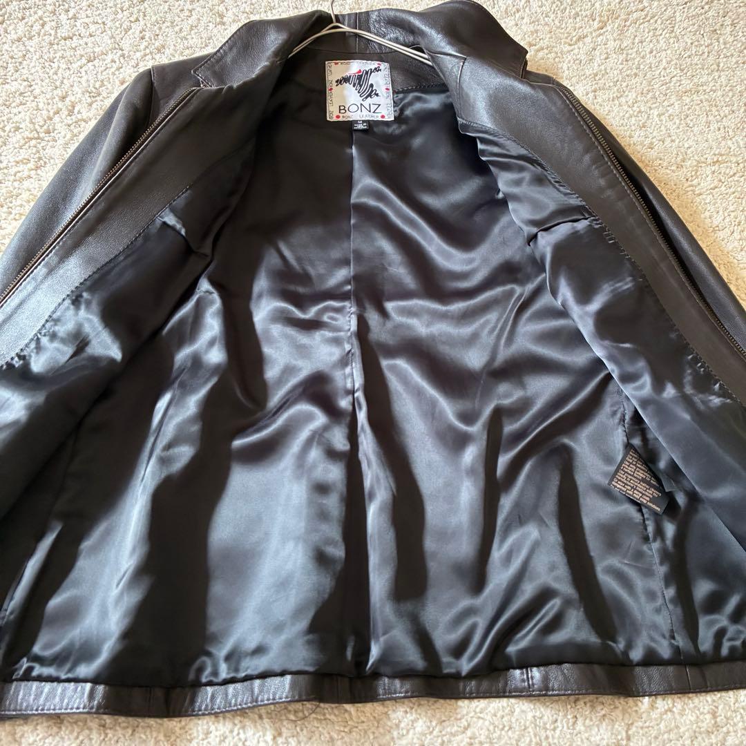 BONZ 極美品　レザージャケット　ラムスキン100% M ブラウン