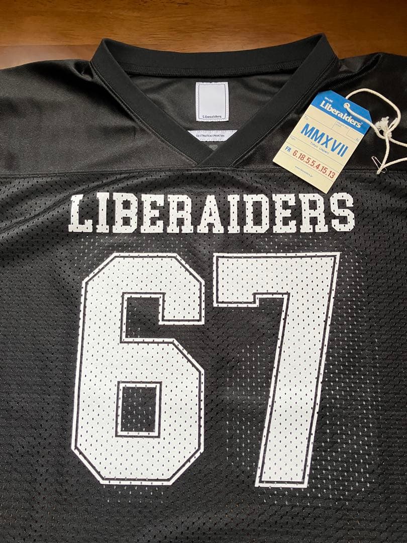 Liberaiders フットボールTシャツ BK メッシュ L