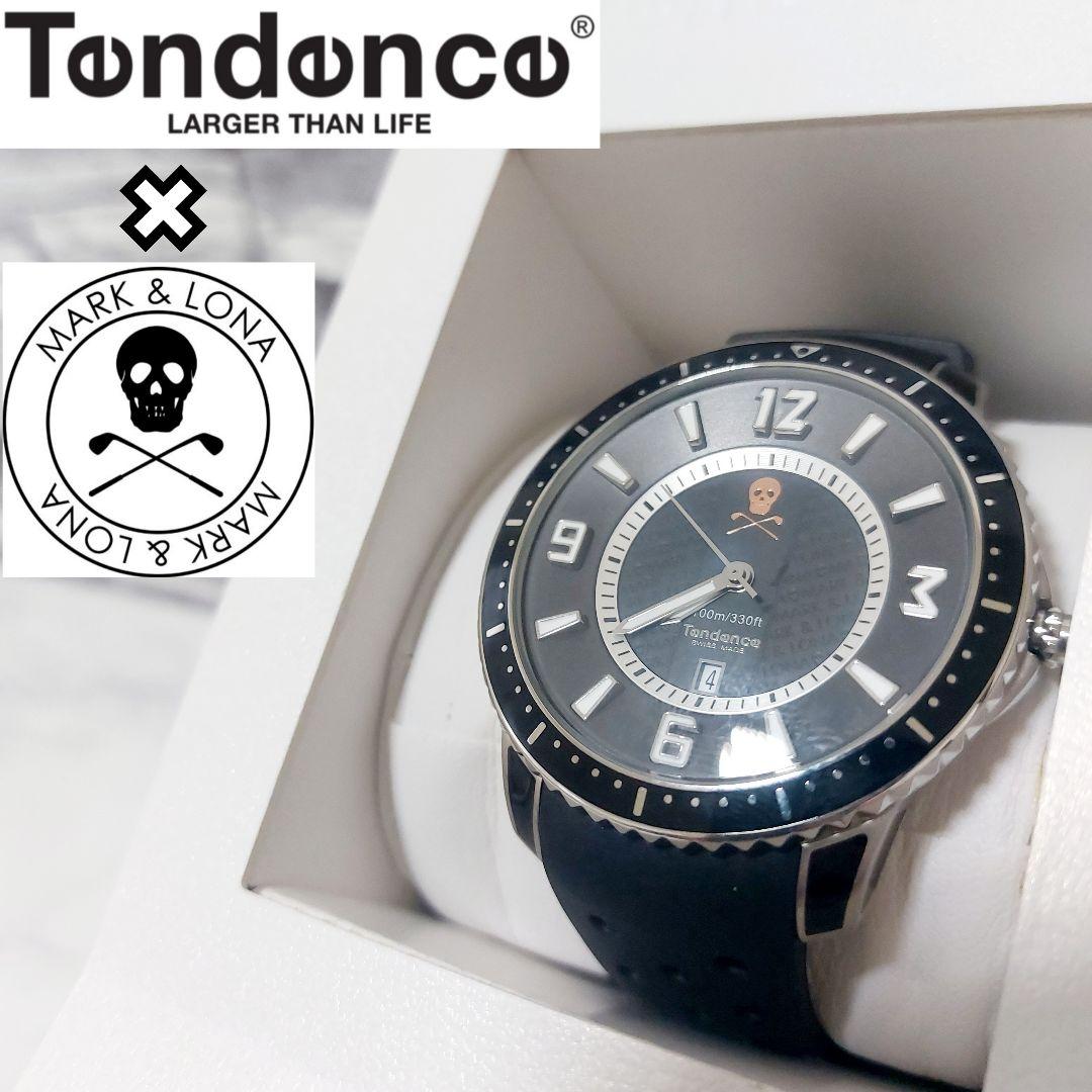 新しいエルメス 【Tendence × 黒 メンズ 腕時計 MARK&LONA】コラボ