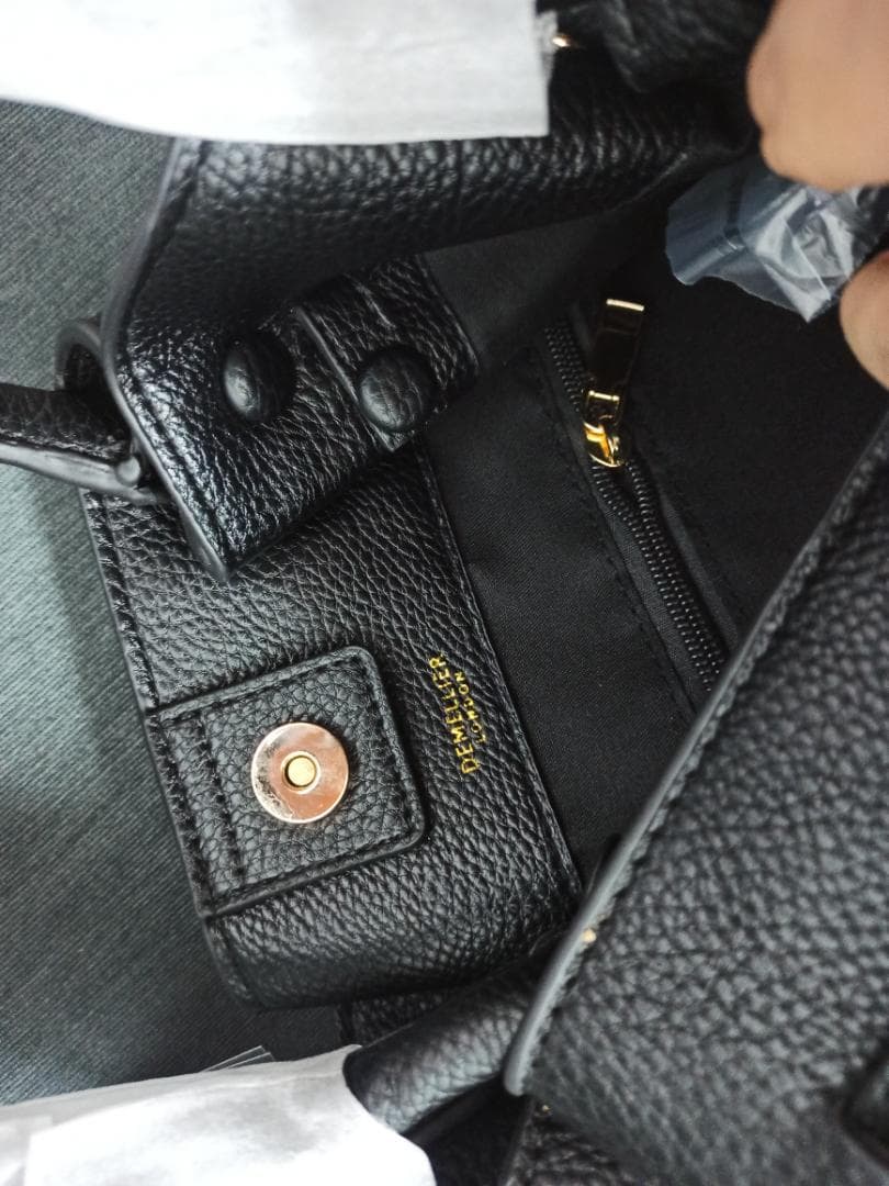 DEMEMLLIER ブラック トートバッグ 保存袋付き DEMEMLLIER ブラック トートバッグ 保存袋付き