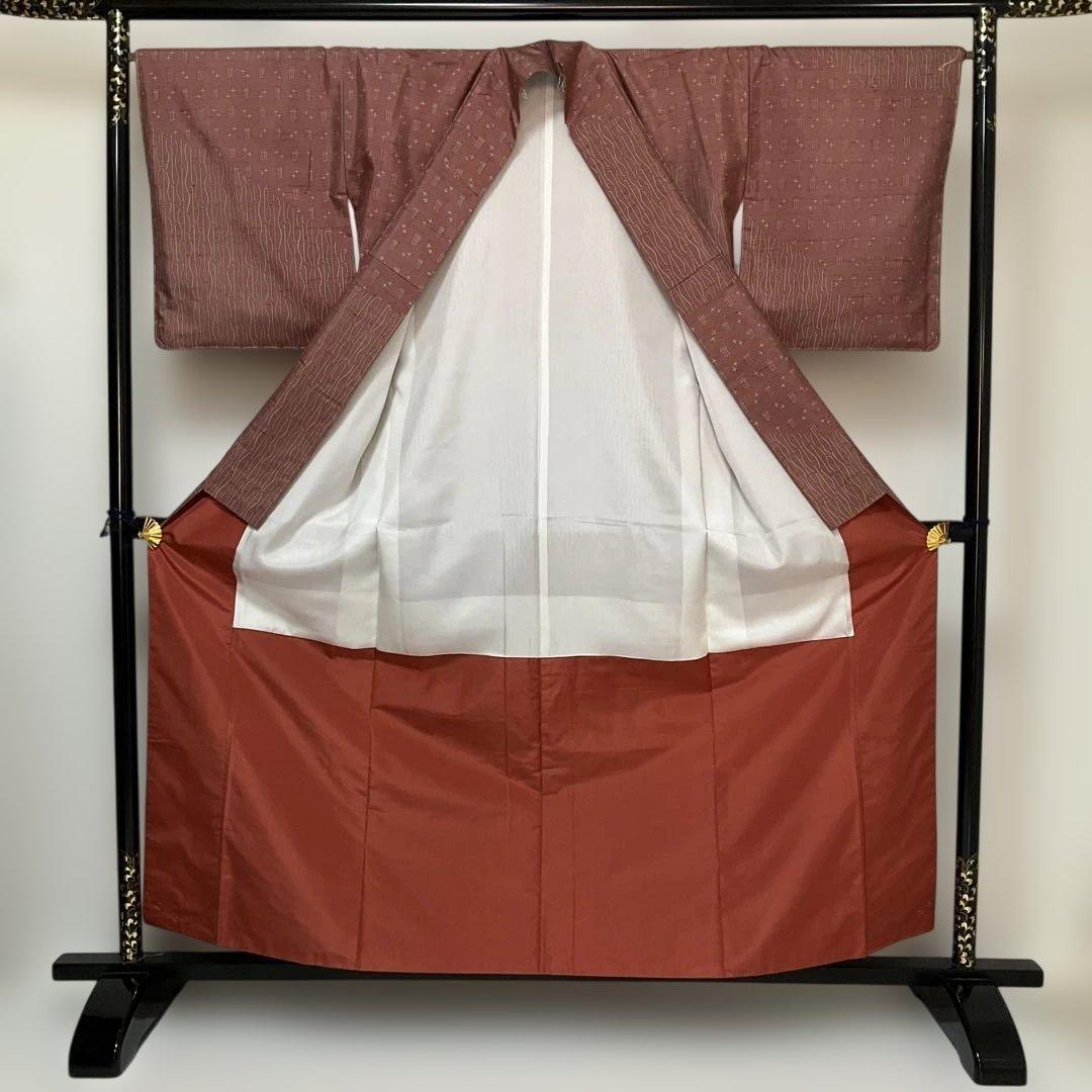 No.2801 未使用シリーズ正絹作家(川村久太郎氏)紬訪問着 落款 美品 No.2801 未使用シリーズ正絹作家(川村久太郎氏)紬訪問着 落款 美品