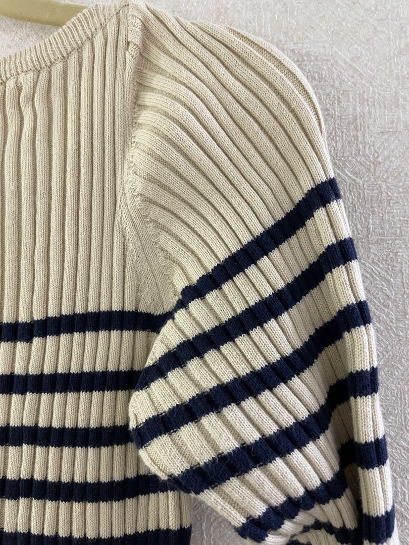GAULTIER コットンニットボーダーワンピース40