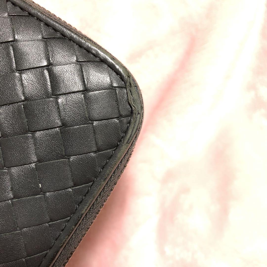 BOTTEGA VENETA ブラック レザー 長財布