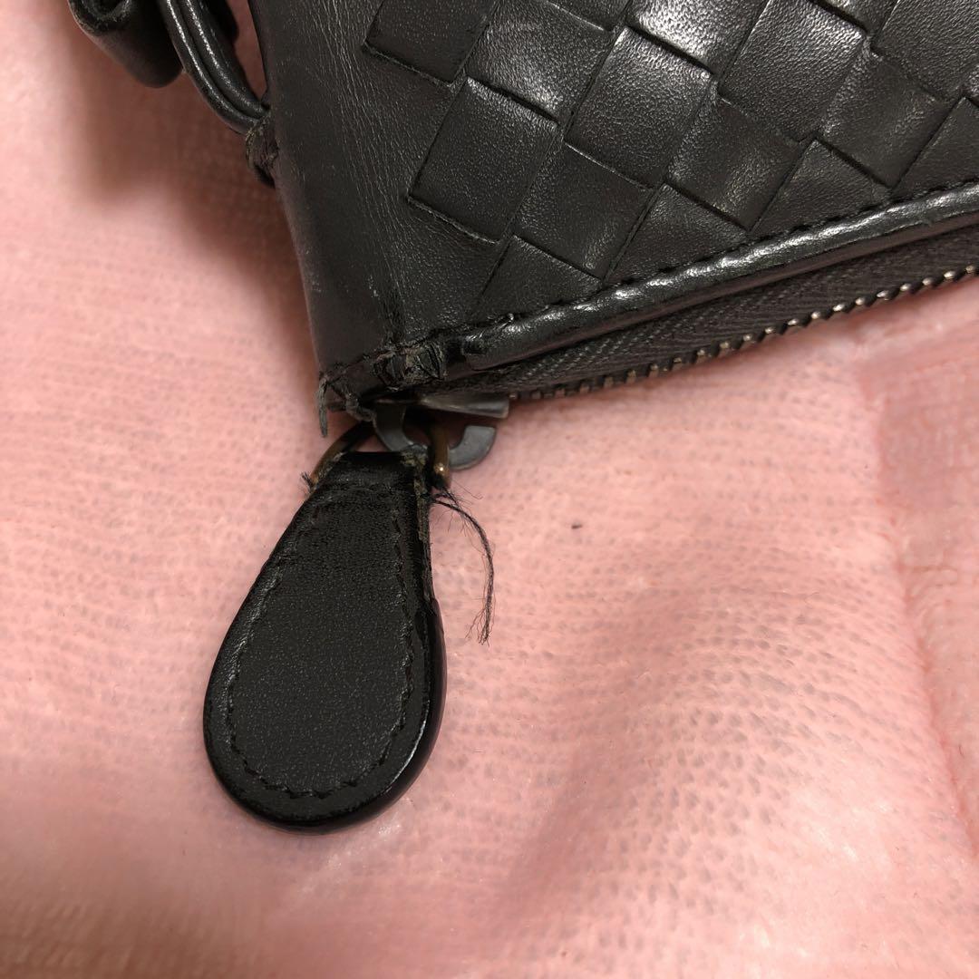 BOTTEGA VENETA ブラック レザー 長財布