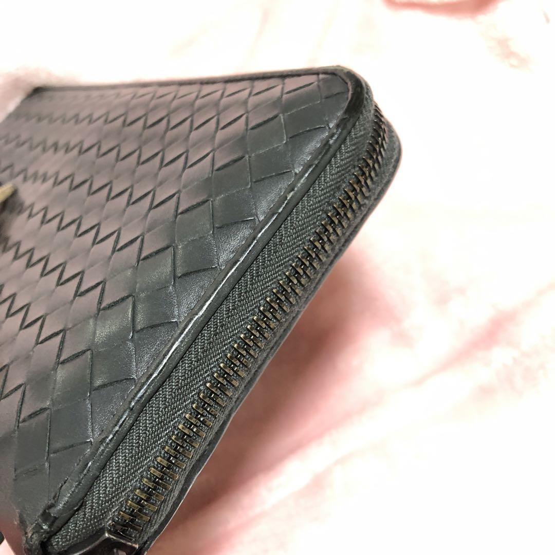 BOTTEGA VENETA ブラック レザー 長財布