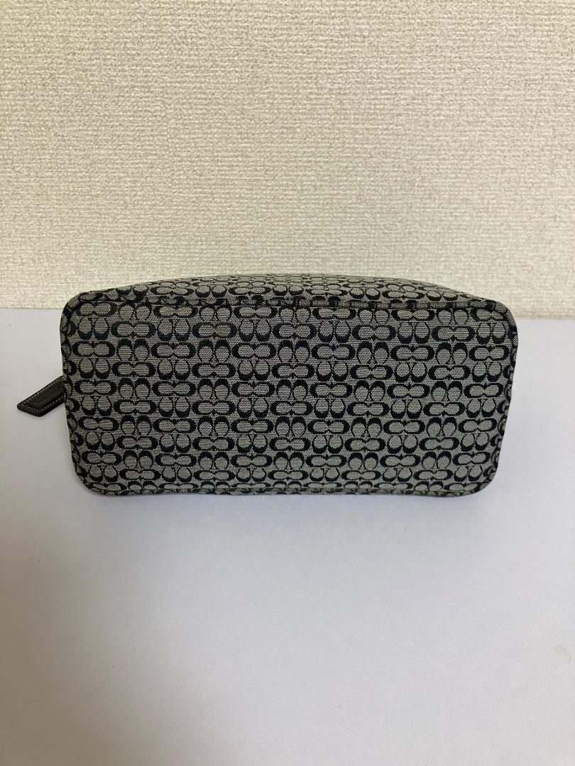 コーチ アクセサリーポーチ バニティポーチ キャンバス 黒シグネチャー 6332 コーチ アクセサリーポーチ バニティポーチ キャンバス 黒