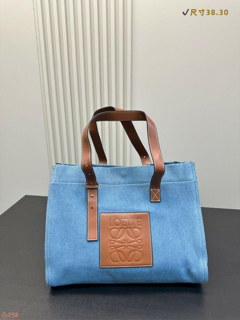 高質で安価 デニム LOEWE ショルダーバッグ メルカリ - バッグ