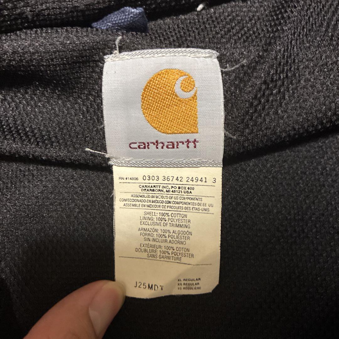 carhartt カーハート　アクティブ　ジャケット　ダック　ネイビー　革タグ carhartt カーハート アクティブ ジャケット ダック ネイビー 革