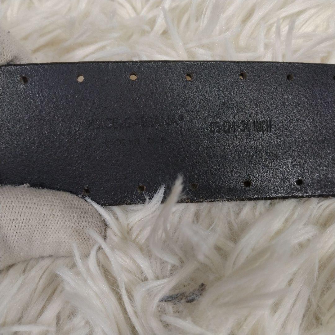 Dolce & Gabbana レザー ベルト パイソン スタッズ 黒 茶