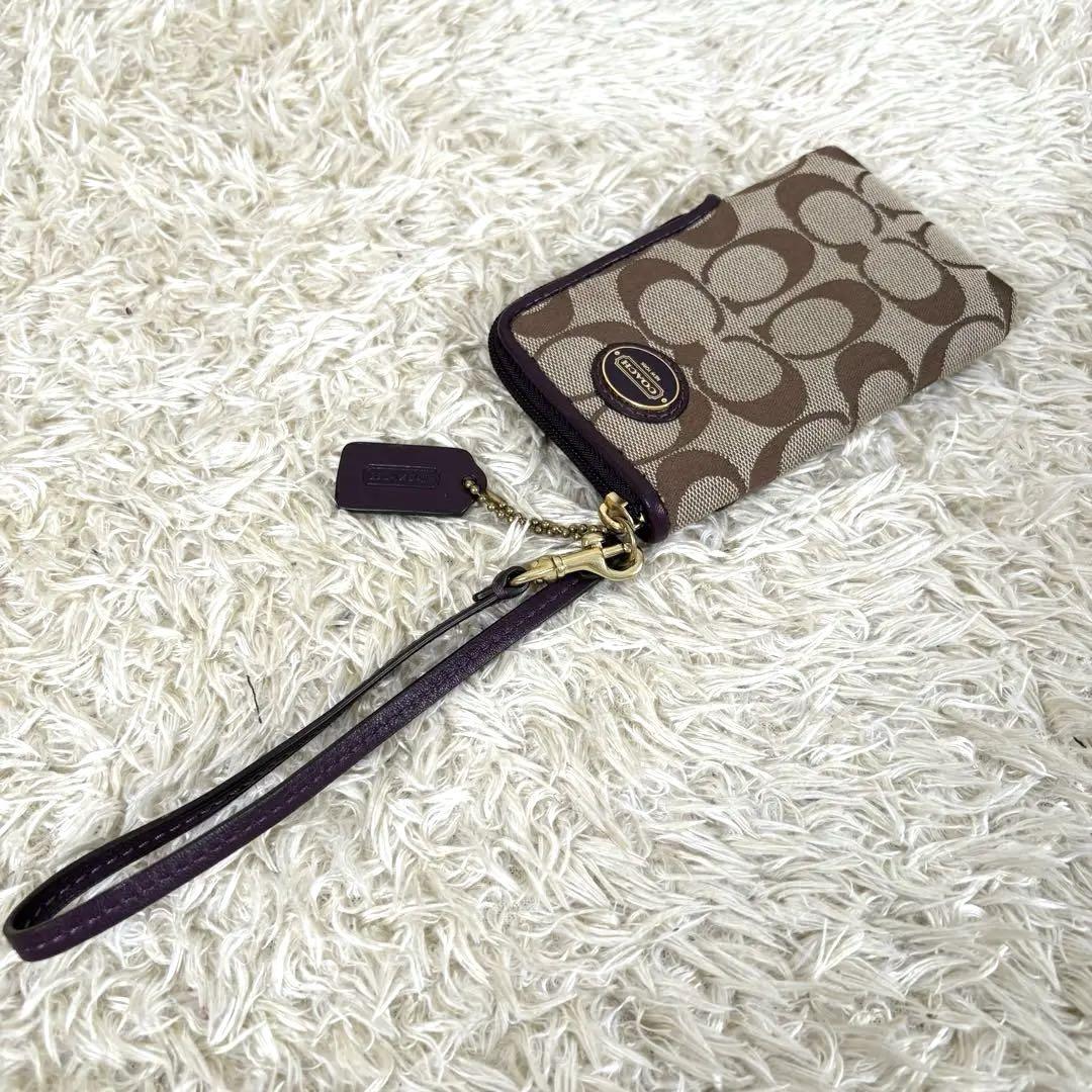 美品　コーチ マルチポーチ COACH シグネチャー iPhoneケース