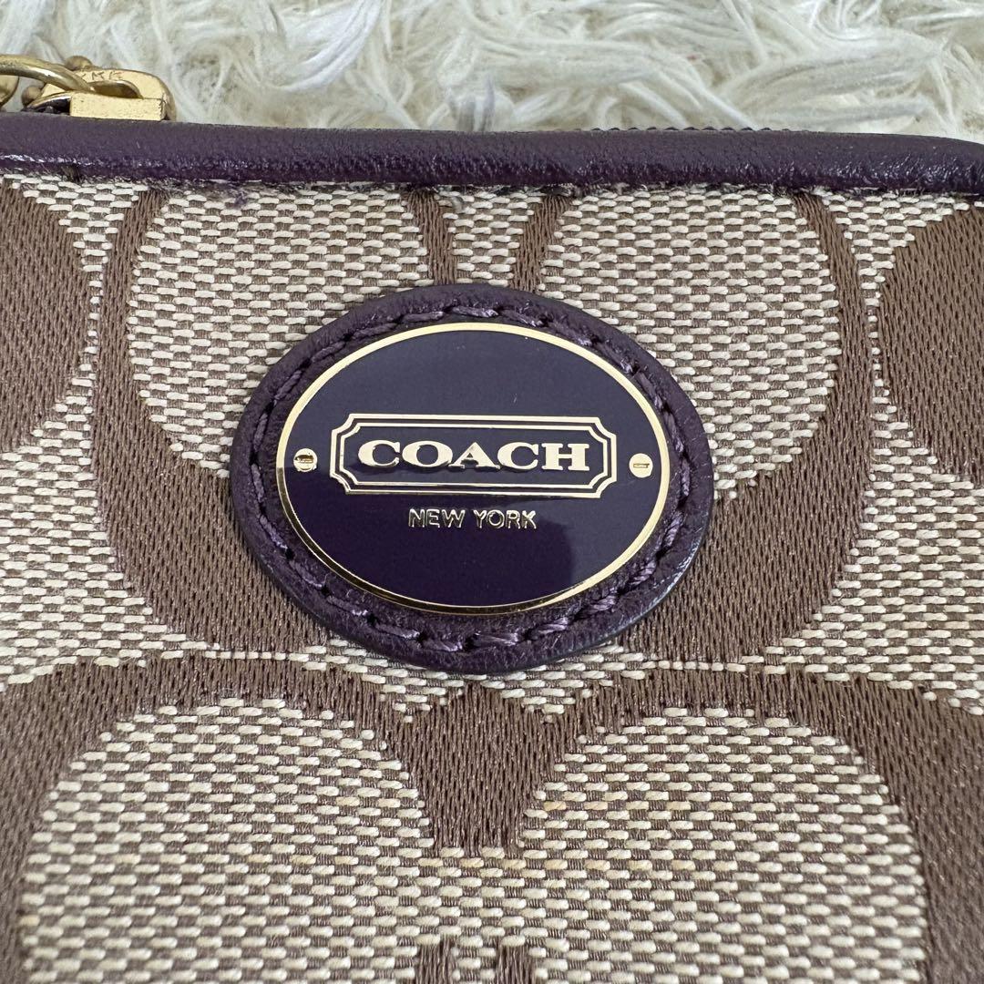 美品　コーチ マルチポーチ COACH シグネチャー iPhoneケース
