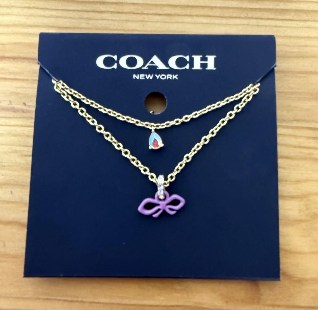 COACH コーチ ネックレス 新作 新品 シグネチャー ライン