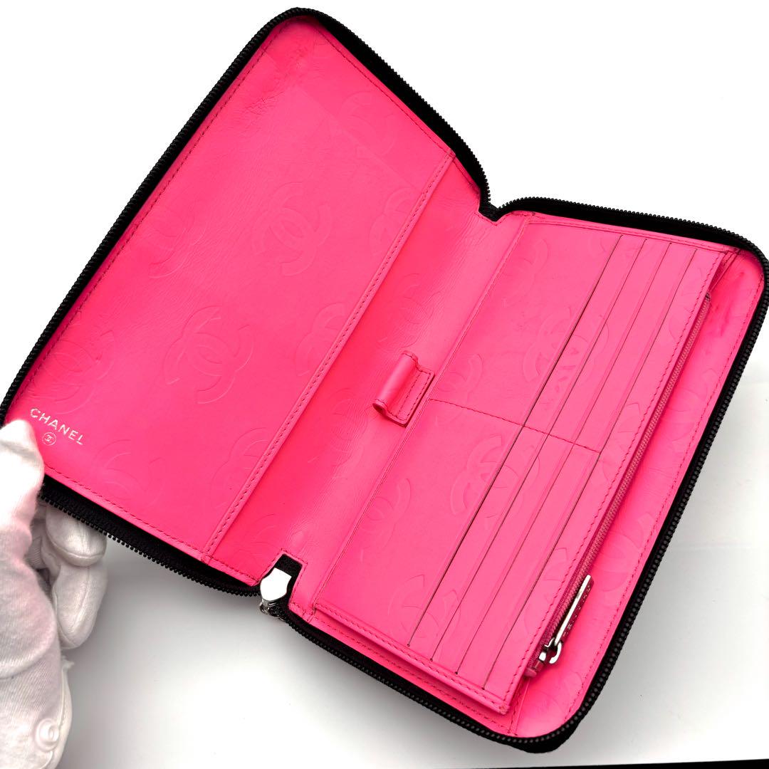 【美品✨】シャネル カンボン ラウンドジップ 長財布 美品】シャネル カンボン ラウンドジップ 長財布｜Yahoo!フリマ