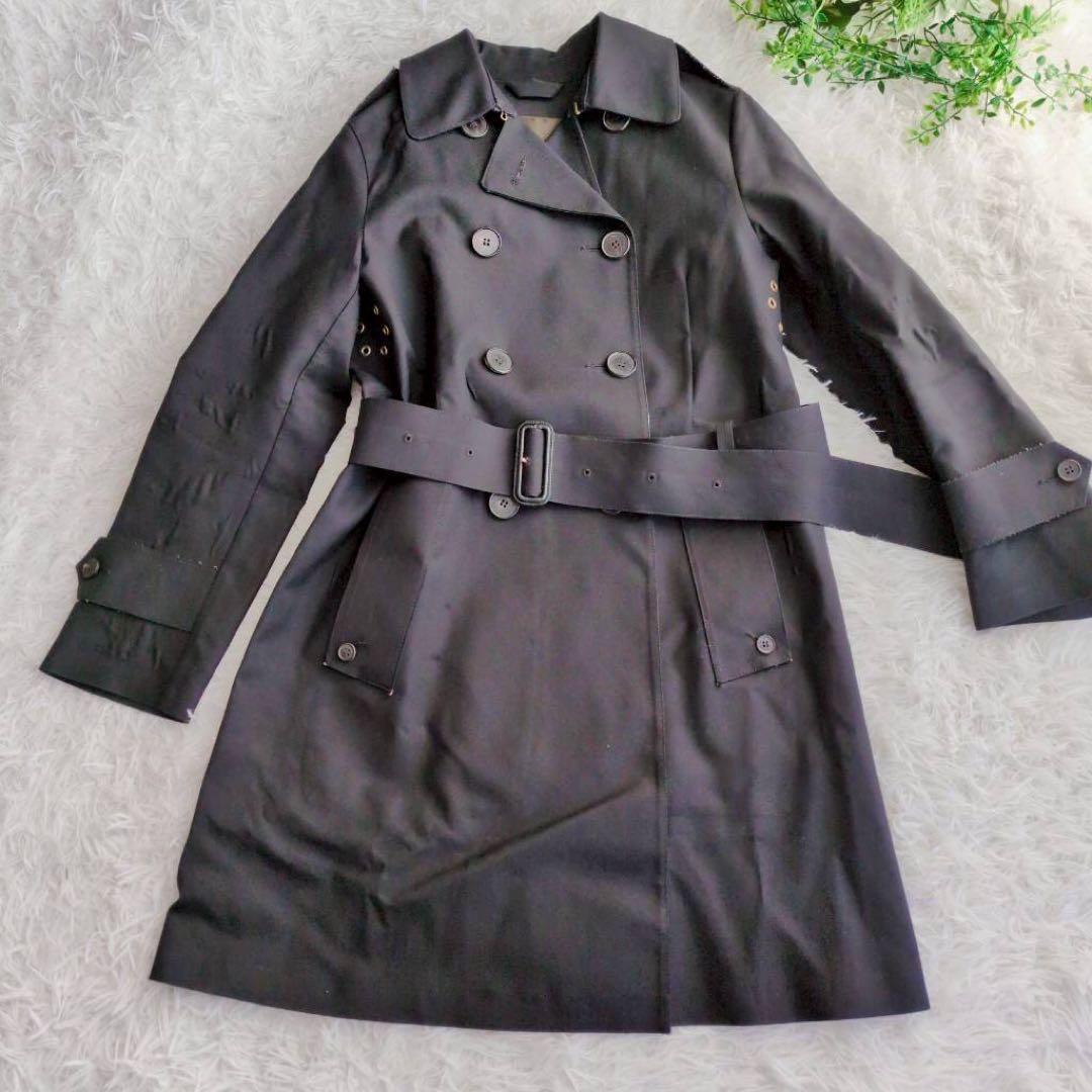 マッキントッシュ トレンチコート ゴム引き ペイズリー 総柄 ブラック 36 マッキントッシュ トレンチコート ゴム引き ペイズリー 総柄 ブラック 36