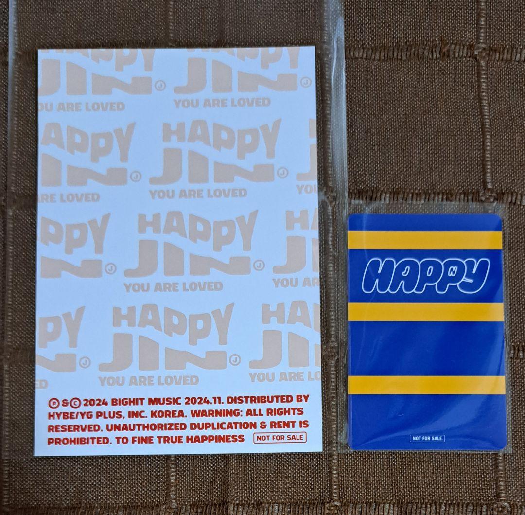 BTS JIN ジン HAPPY ユニバ ポストカード トレカ - メルカリ