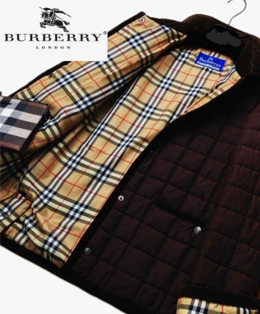 Burberry Blue Label ブラウンキルティングジャケットM BURBERRY BLUE LABEL