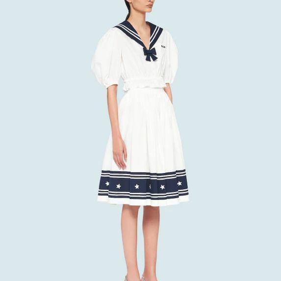 日本製即納 MOSCHINO ワンピース 42 マリン 76Xb8-m72013356650 CHEAP & CHIC お得得価