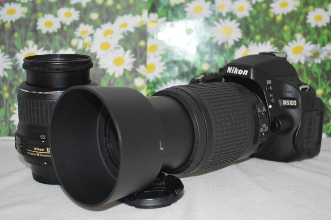 美品✨スマホ転送okNikon ニコン D5100 一眼レフ ダブルレンズセット