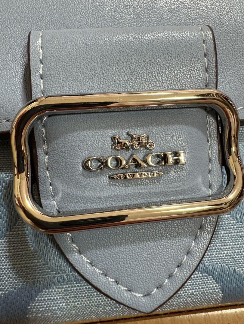 COACH 二つ折り財布 ミニウォレット ブルー