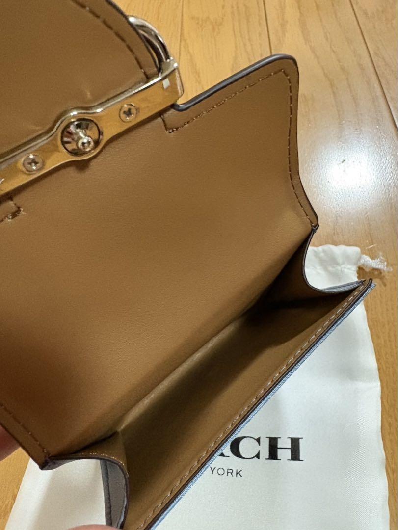 COACH 二つ折り財布 ミニウォレット ブルー