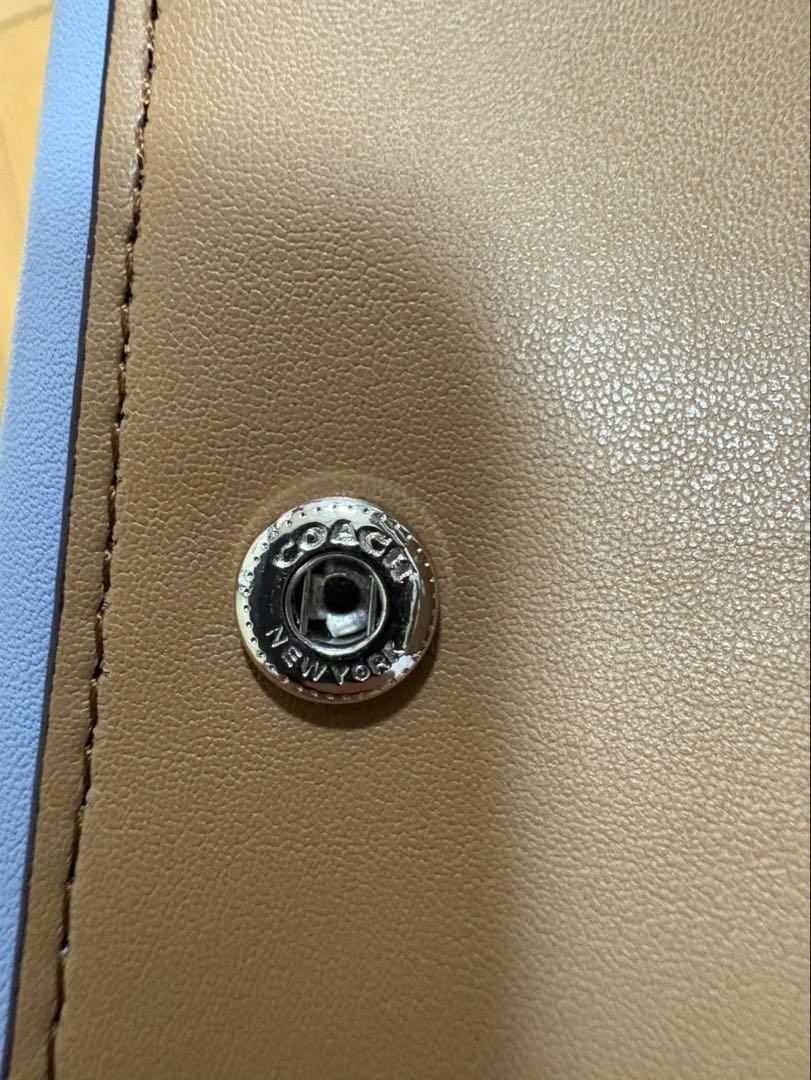 COACH 二つ折り財布 ミニウォレット ブルー