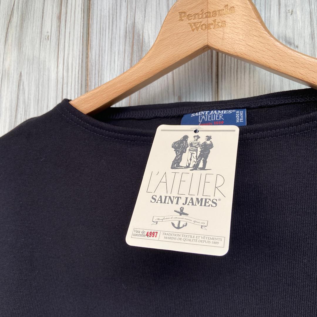 新作正規品 新品 SAINTJAMES セントジェームス バスクシャツ 黒 T8 x2qyS-m72015308348 即納超激安