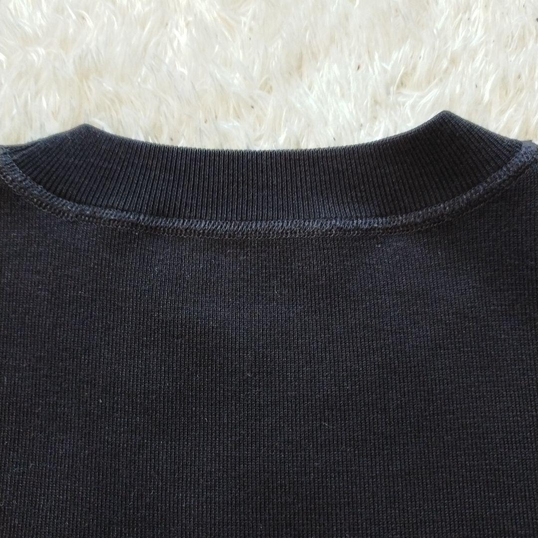 HYKE シルク配合ニットベスト クロップド丈 ブラック 黒