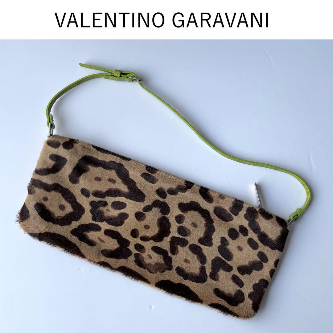 valentino レオパードヒョウ柄スタッズトートバッグ ハラコ バッグ