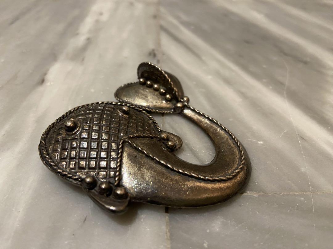 1970年代 フランス ブロカント ナマズ 金属ブローチ エルメス HERMES