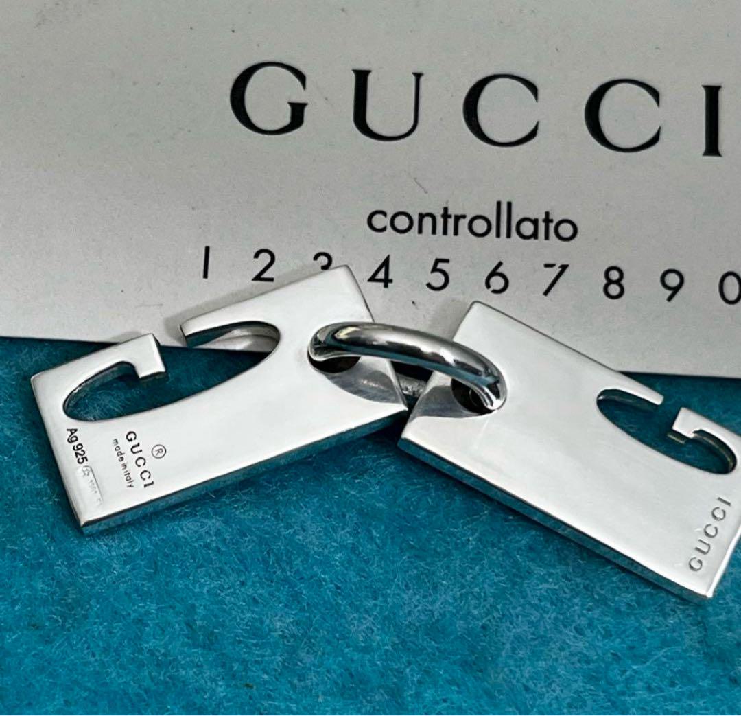 美品　GUCCI ダブルGプレートペンダント