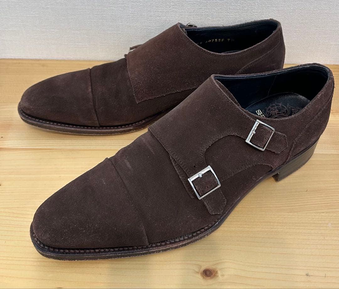 ダブルモンクストラップ ビジネスシューズ