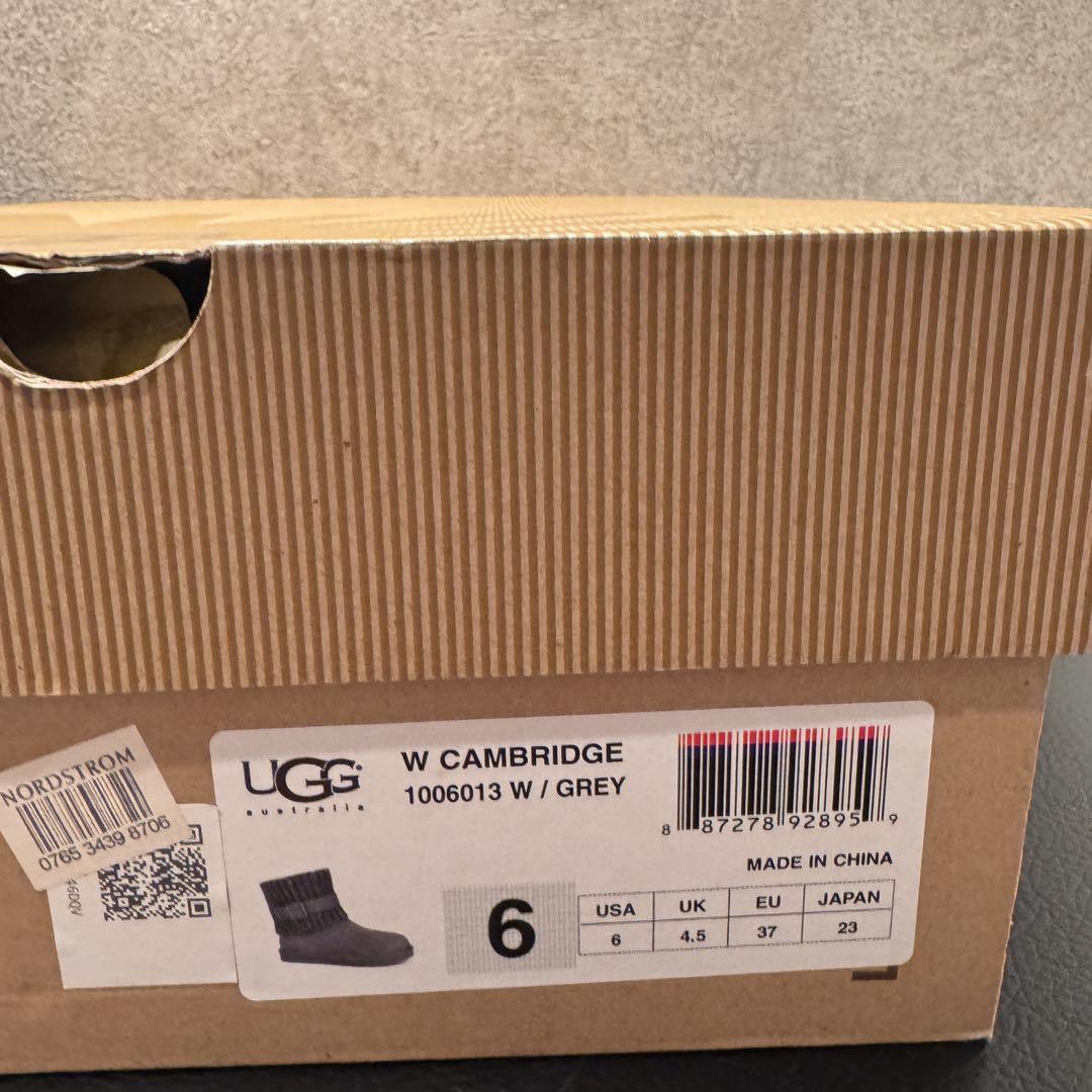 新品】UGG ムートンブーツ ニット ケンブリッジ グレー 23cm