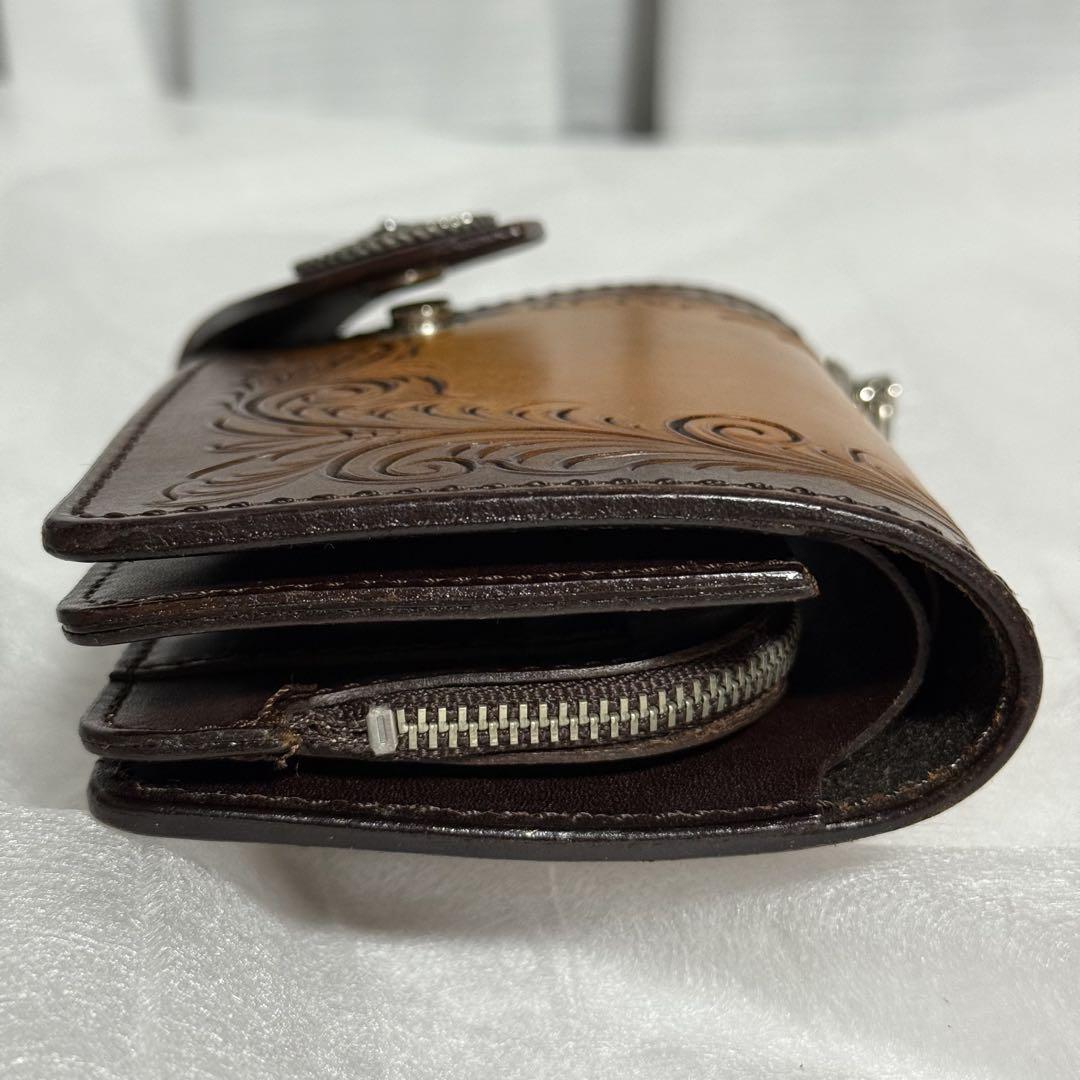 ⭐️未使用⭐️ kc's 二つ折り財布　バイカーズウォレット　コンチョ