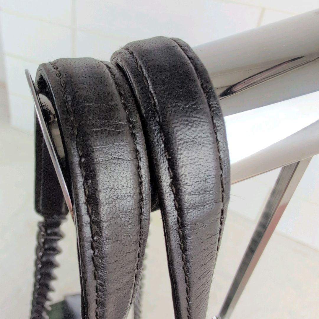 良品✨PRADA ロゴ型押し ダブルチェーン ショルダーバッグ レザー×ナイロン 良品✨PRADA ロゴ型押し ダブルチェーン ショルダーバッグ レザー×ナイロン