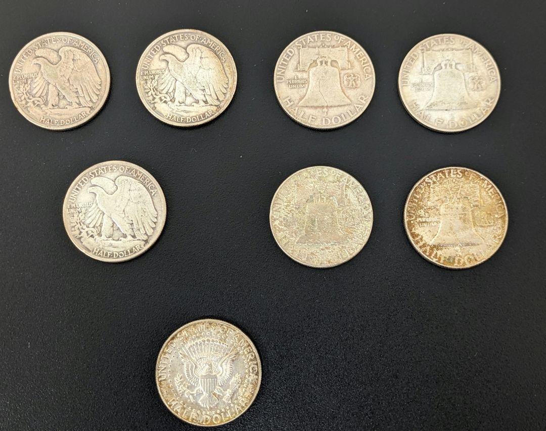 アメリカ合衆国 ハーフダラー 銀貨 ケネディコインなど 3種8枚　まとめ