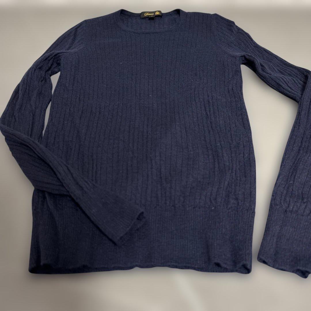 昴ぶる Drawer ドゥロワー 18Gカシミヤ シルク リブニット セーター 1S Drawer 【新色追加】