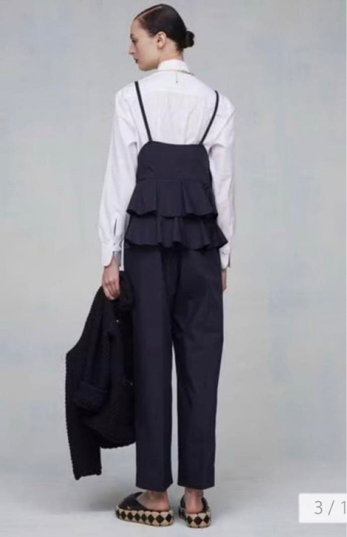 Drawer t-mat フリル付き黒サロペット Drawer 別注 サロペットT-mat Drawer t-mat フリル付き黒サロペット Drawer 別注 サロペットT-mat